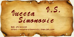 Vuceta Simonović vizit kartica